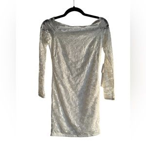 ♥️ ASOS Fully Lace long-sleeved dress size 4 White